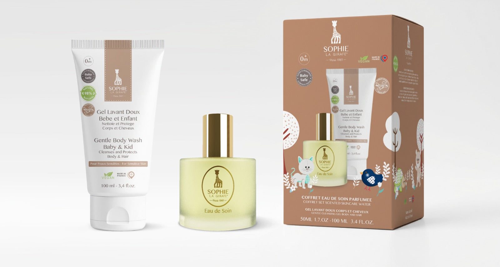 Coffret Eau de Soin 50ml + Gel lavant doux 100ml