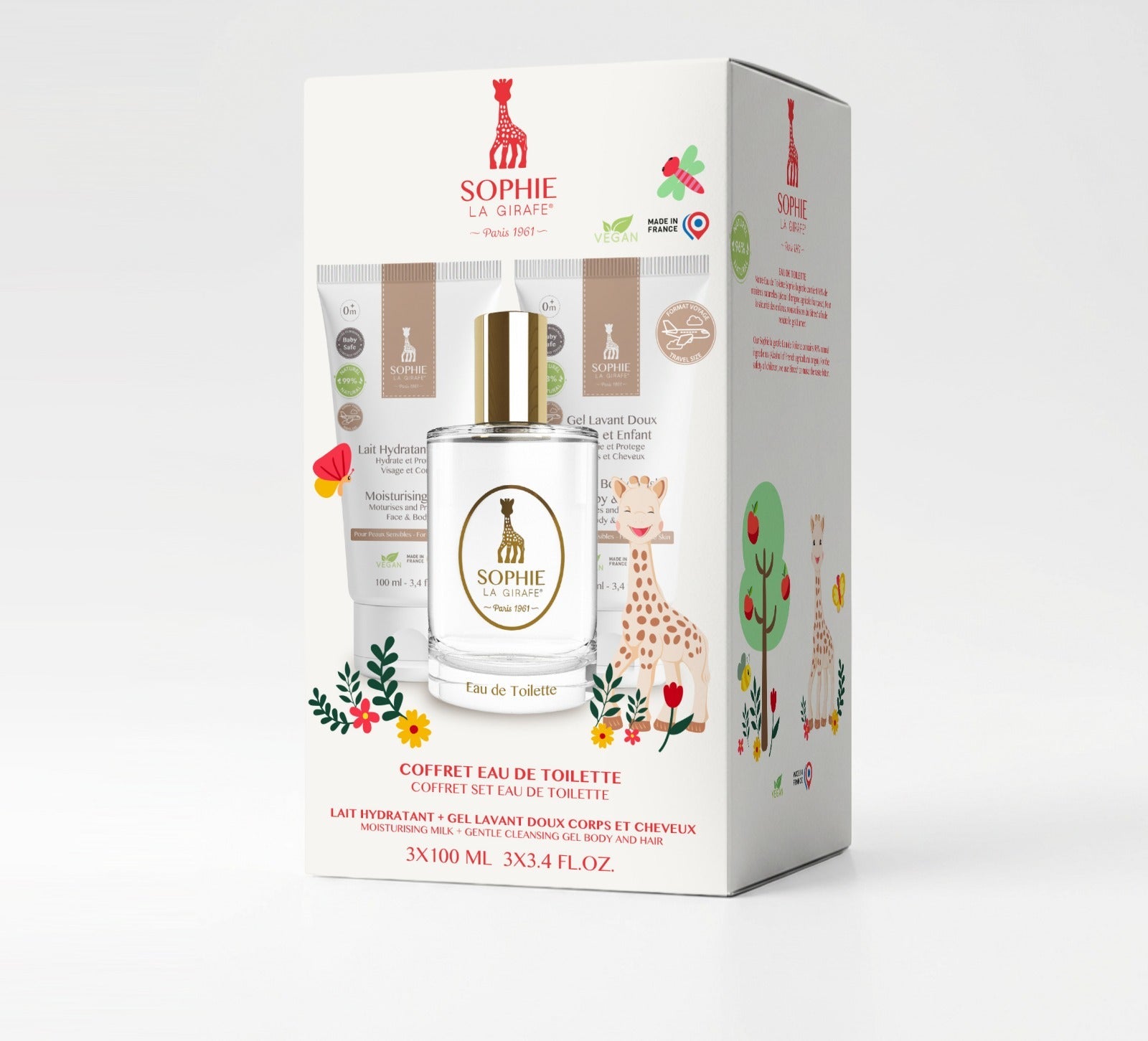Coffret Eau de Toilette 100ml + Lait Hydratant 100ml + Gel lavant doux 100ml